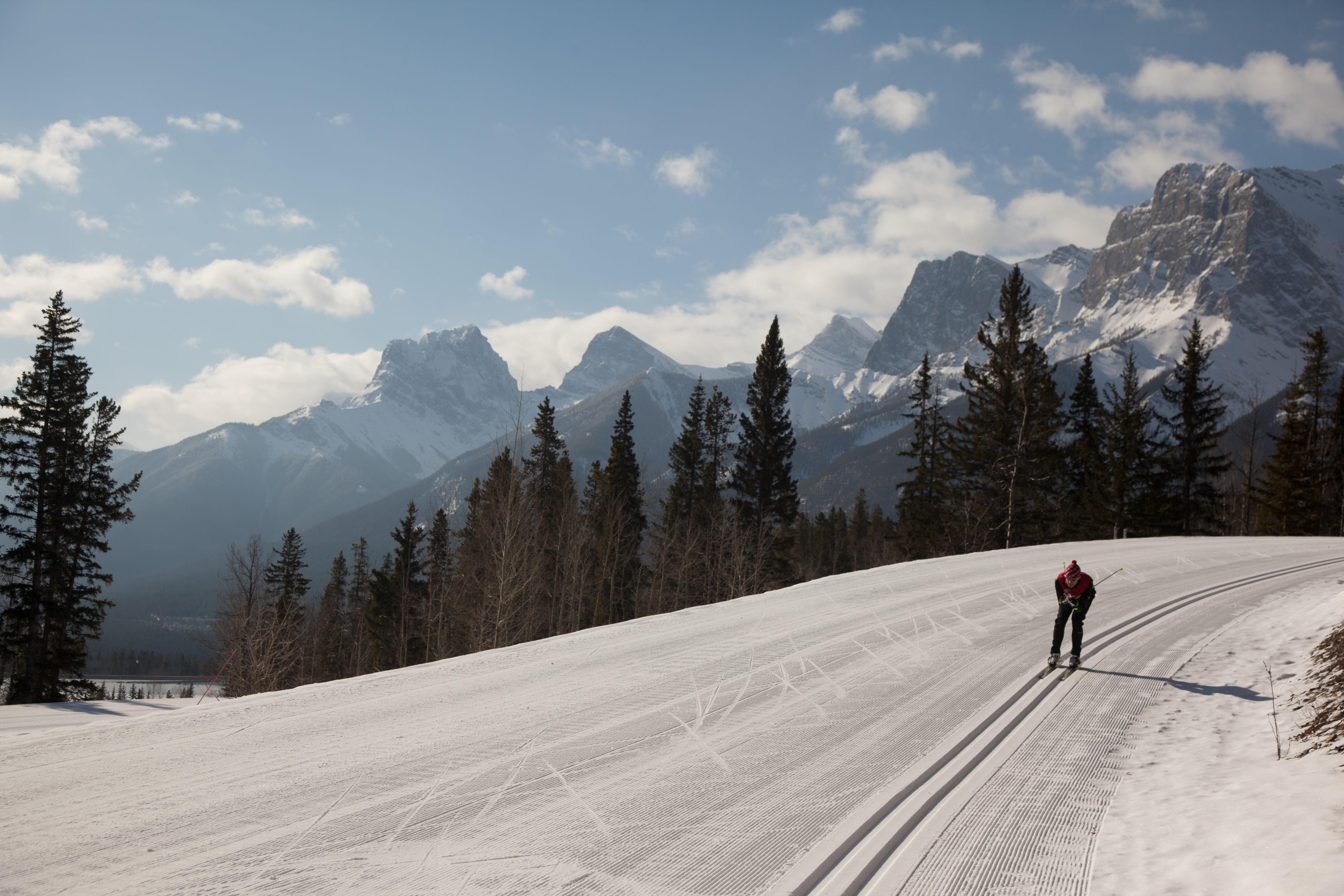 Winter Adventures Skiing Near Canmore